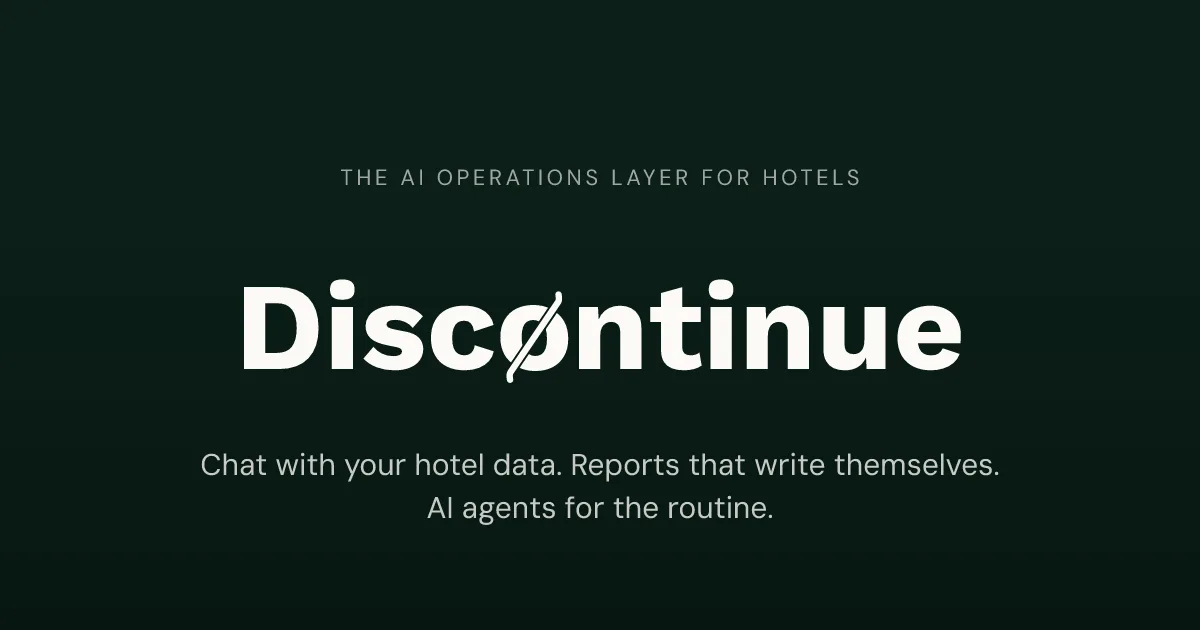 Discontinue works with the systems a hotel already runs